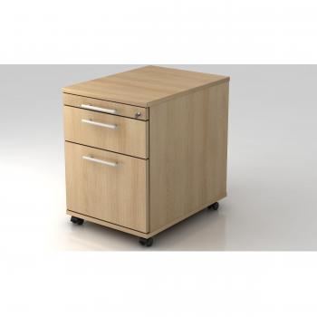 Caisson mobile archives avec poignée plastique 58cm chêne