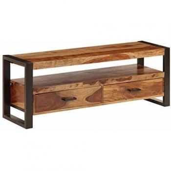 VidaXL Tavolino TV in legno di sheesham 120 x 35 x 45 cm