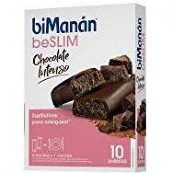 Bimanan BeSlim Barrita Chocolate Intenso, 10 unidades