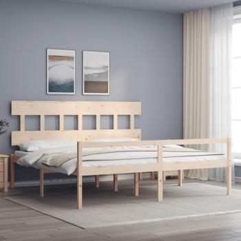 King Size Solid Wood Bed for Seniors