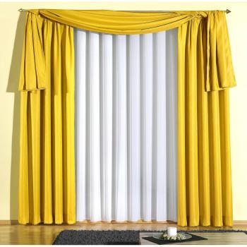 Jacquard Vorhang Janine in orange, Wirth, 135x225 cm