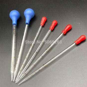 Glass Graduated Dropper Pipette 0.5ml/1ml/2ml/3ml/5ml/10ml with Rubber Bulb