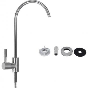 Robinet d'évier en acier inoxydable 304, eau froide, levier unique, 360 degrés