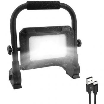 ANSMANN FL20W-R lampe LED, 2000 lumens, batterie rechargeable 4400 mAh, protection IP54, couleur noire
