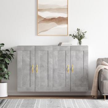 VidaXL Placards Suspendus 2 unités – Gris béton, bois d'ingénierie