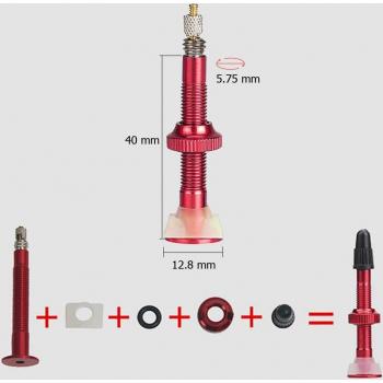 MTB/Road Bike Aluminum Tubeless Presta Valve Extenders
