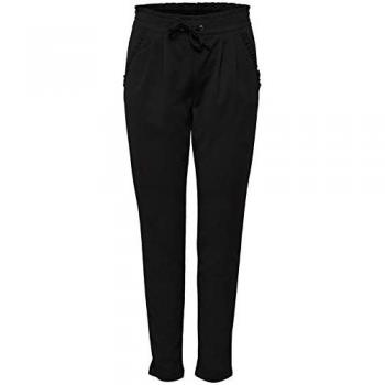 J.D.Y. Pantalón Catia con Pliegues en Negro