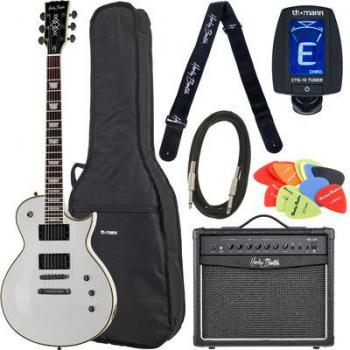 Harley Benton SC-Custom III E-Gitarre Set Weiß
