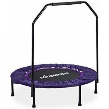 Relaxdays Faltbares Fitness-Trampolin – 69 cm, Schwarz-Lila