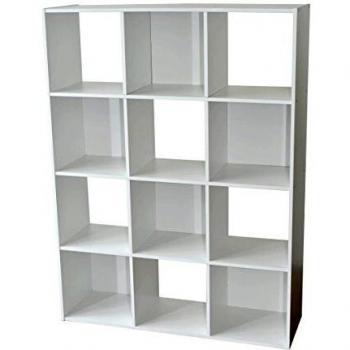Scaffale 12 scomparti bianco