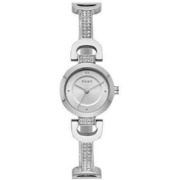 DKNY Frauen-Uhr Analog – Weißes Gehäuse, silberne Zifferblatt‑Details