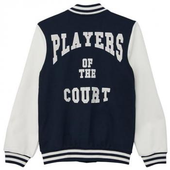 Sweatjacke S.OLIVER JUNIOR Gr. XL (170/176), blau (navy), Jungen, Obermaterial: 60% Baumwolle, 40% Polyester, unifarben, Sweatjacken, mit Sport-Patches