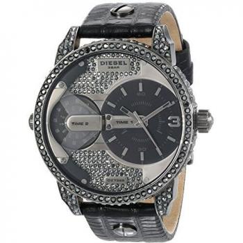 Reloj Diesel de acero y cuero negro modelo DZ7328