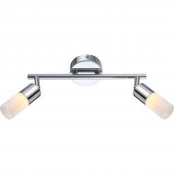 Faretto soffitto LED orientabile 28 cm cromo opalino