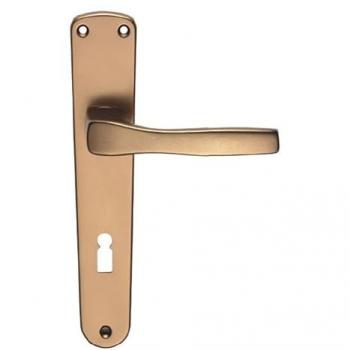 Maniglia placca 90 argento in alluminio