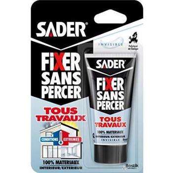 SADER, Tube, Colle, Fixation, Tous Travaux, Invisible, 50g