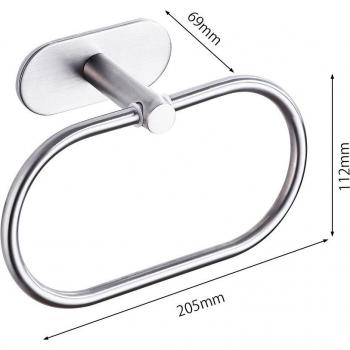 Bastidor doble de toalla de baño de acero inoxidable 55x40 cm