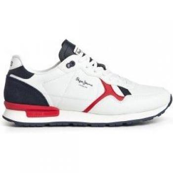Brit Basic 0122210 de Pepe Jeans – Baskets blanches pour running – 43