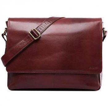 LEABAGS Oxford Laptoptasche 15 Zoll aus Leder im Vintage Look