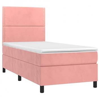 VidaXL Sommier à lattes de lit et matelas Rose 80x
