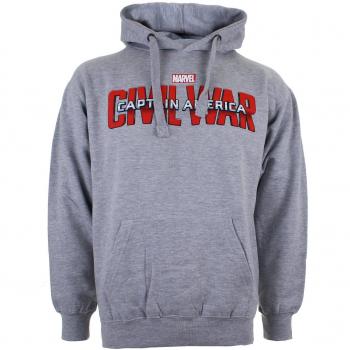 Civil War Captain America Pullover mit Kapuze, Herren, Grau