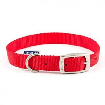 Ancol Weather Proof Nylon Dog Collar, Red, Size 3