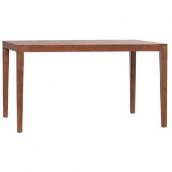 Mesa Extensible Rectangular 140/190 cm – Chapa y Madera Maciza Castaño (Mara)