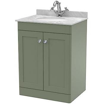 Nuie Classique 2 Door Vanity with Grey Marble Top