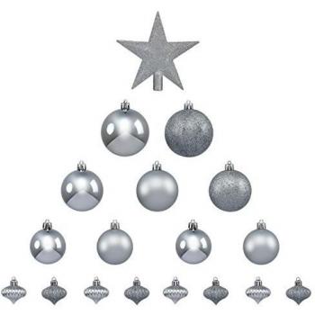 Collection Argentée de Décorations pour Sapin