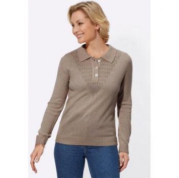 Polokragenpullover Zeitloser Komfort Gr. 46