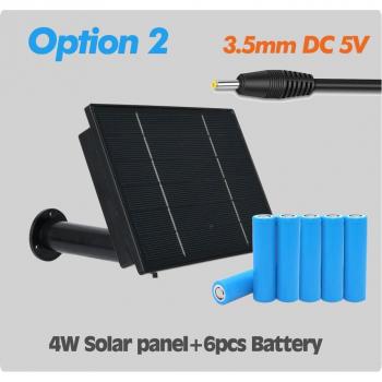 Batería Solar 4W 18650, Cable 2m USB-C – Seguridad Exterior