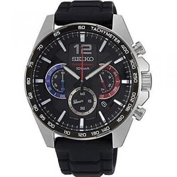 Seiko Black Sophisticated Watch for Men, ONE SIZE