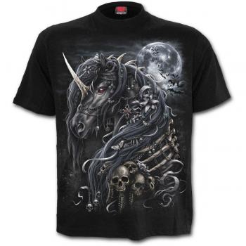 Männliches T-Shirt in Schwarz: Spiral Dark Unicorn