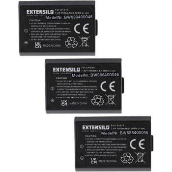 Canon LP‑E10 Trio Batteries 7,4 V 1100 mAh – Extensilo