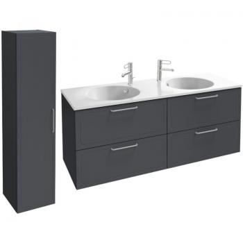 Mueble de baño doble 140 cm gris antracita Jacob Delafon