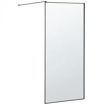 Waspam Duschtrennwand Schwarz 80 x 190 cm