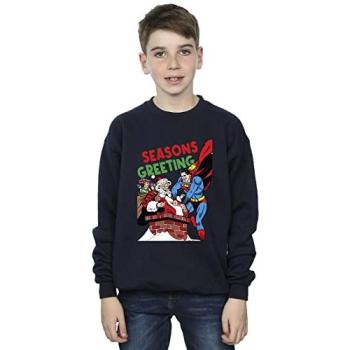 DC Superhero Santa Shirt for Kids – Navy, Age 3-4