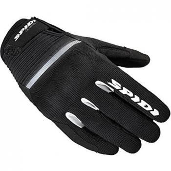 Guantes Spidi Flash CE para mujer, color negro y blanco