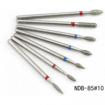 7Pcs Diamond Nail Drill Bit Kit, 3/32'' (2.35mm) for Acrylic Gel Nails, Cuticle Efile