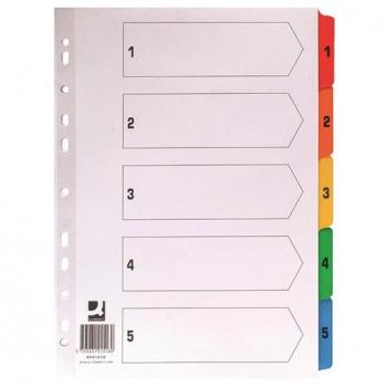 Q-Connect 1-5 Index Multi-punched Reinforced Board