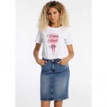 Falda Denim Medium Light Blue Lois Jeans