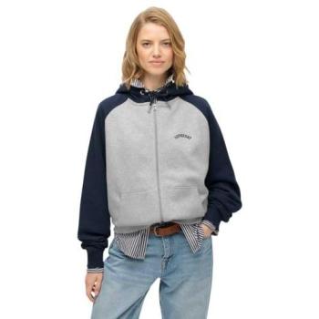 Superdry Femme Hoodie Zip « Essential Logo Raglan Grey »