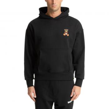 BARROW Black Hoodie with Front Logo Pocket Male Size M