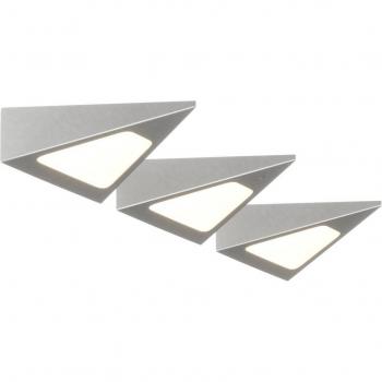 Lampada LED da mobili Prios Odia, acciaio, 3 luci