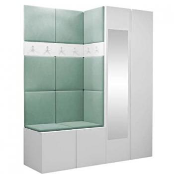 Conjunto de Recibidor Hartford 278 con Espejo y Tapiz, Aglomerado Laminado, Montado en la Pared, Dimensiones 186x158x46cm, Color Manila 11