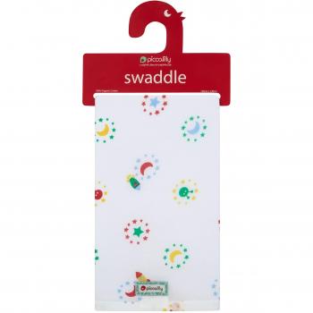 Piccalilly Retro Space Baby Swaddle