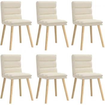 Sillas de Comedor de Lino, 6 unidades, VidaXL