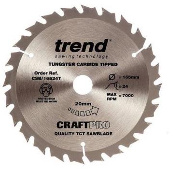Trend CSB/16524T 24 Teeth Thin Cut Craft Circular Saw Blade