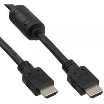 InLine HDMI-Kabel Typ A, Highspeed, schwarz, Stecker/Stecker, 1m, mit Ferrit zur Filterung von Hochfrequenzstörungen, 17621, HDMI Anschluss