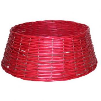 Faldón para árbol de Navidad rojo